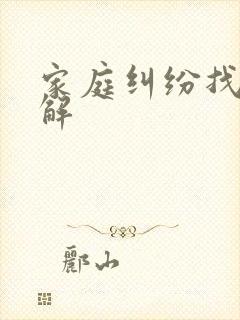 家庭纠纷找谁调解