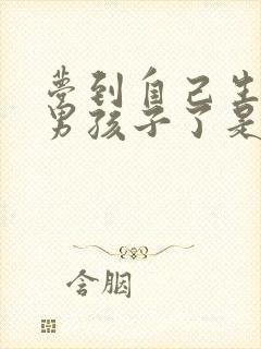 梦到自己生一个男孩子了是什么预兆