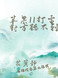 苹果11打电话对方听不到我的声音怎么办