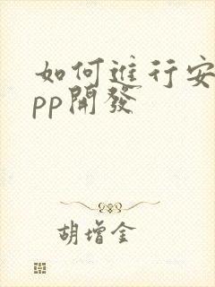 如何进行安卓app开发