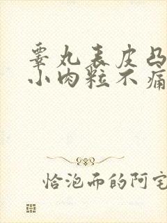 睾丸表皮凸起的小肉粒不痛不痒