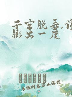 子宫脱垂,前壁膨出一度