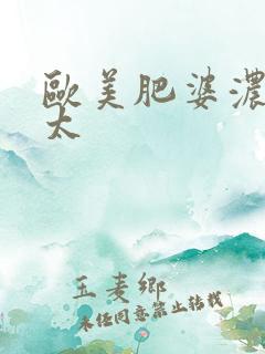 欧美肥婆浓毛老太