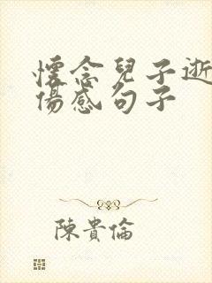 怀念儿子逝世的伤感句子