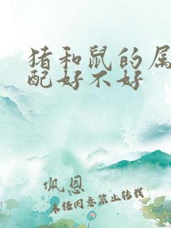 猪和鼠的属相婚配好不好