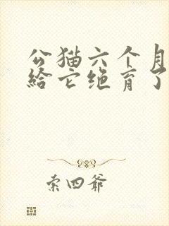 公猫六个月可以给它绝育了吗