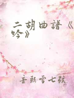 二胡曲谱《葬花吟》