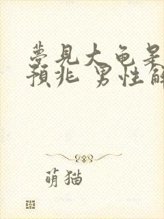 梦见大龟是什么预兆 男性解梦