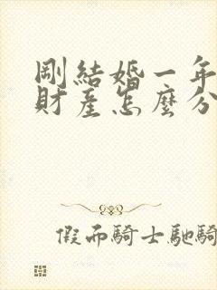 刚结婚一年离婚财产怎么分