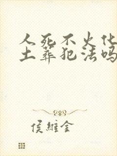 人死不火化私自土葬犯法吗