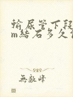 输尿管下段6mm结石多久能排出