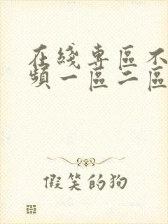 在线专区不卡视频一区二区