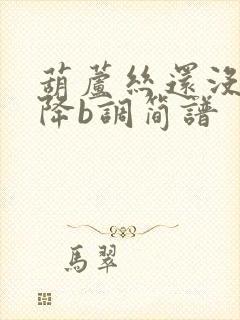 葫芦丝还没爱够降b调简谱