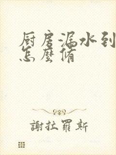 厨房漏水到楼下怎么修