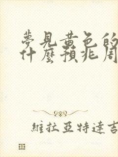 梦见黄色的蛇是什么预兆周公解梦