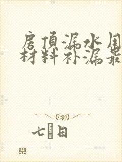 房顶漏水用什么材料补漏最好