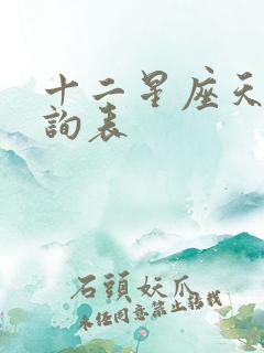 十二星座天顶查询表