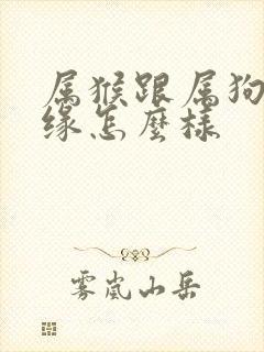 属猴跟属狗的姻缘怎么样