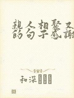 亲人相聚又离别的句子感谢亲人的话
