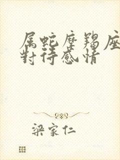 属蛇摩羯座男人对待感情