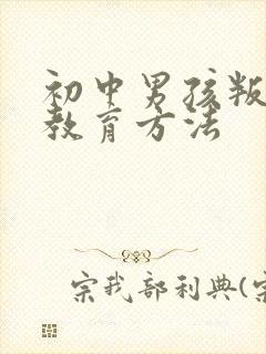 初中男孩叛逆期教育方法