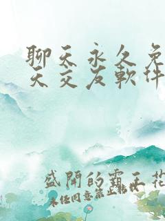 聊天永久免费聊天交友软件