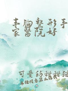 丰胸整形手术哪家医院好