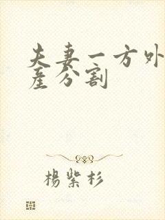 夫妻一方外遇财产分割