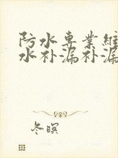 防水专业维修防水补漏补漏