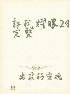 许我耀眼29集完整