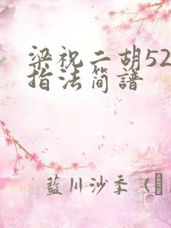 梁祝二胡52弦指法简谱