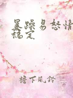 暴躁易怒情绪不稳定