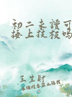 初二未读可以直接上技校吗