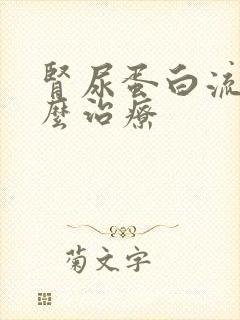 肾尿蛋白流失怎么治疗