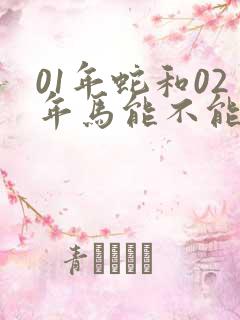 01年蛇和02年马能不能婚配