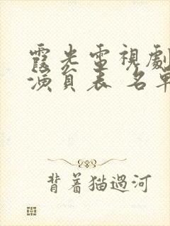 霞光电视剧全部演员表 名单