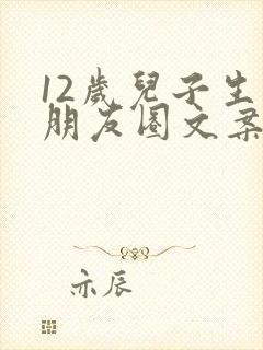 12岁儿子生日朋友圈文案