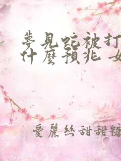 梦见蛇被打死是什么预兆 女性