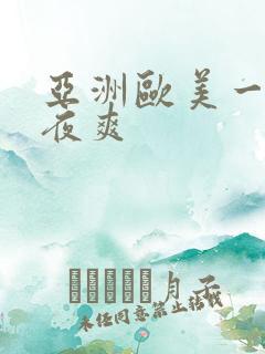 亚洲欧美一级夜夜爽