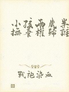 小孩两岁半离婚抚养权归谁抚养