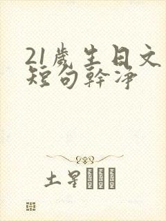 21岁生日文案短句干净