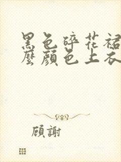 黑色碎花裙配什么颜色上衣