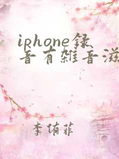 iphone录音有杂音滋滋怎么办