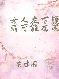 女人左下腹部疼痛可能病因