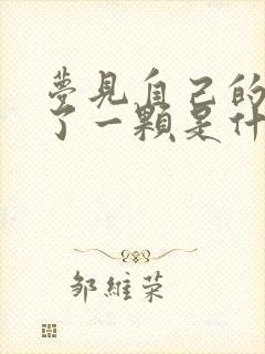 梦见自己的牙掉了一颗是什么预兆