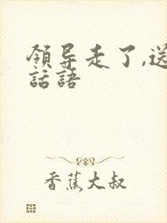 领导走了,送别话语