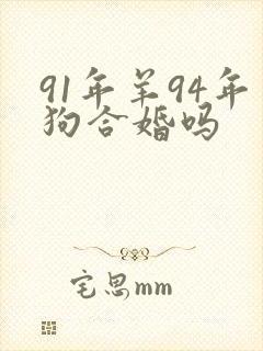 91年羊94年狗合婚吗