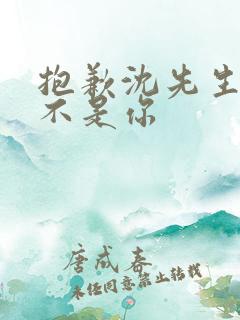 抱歉沈先生孩子不是你