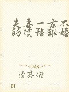 夫妻一方不知道的债务离婚怎么还