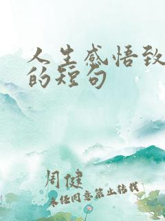 人生感悟致自己的短句